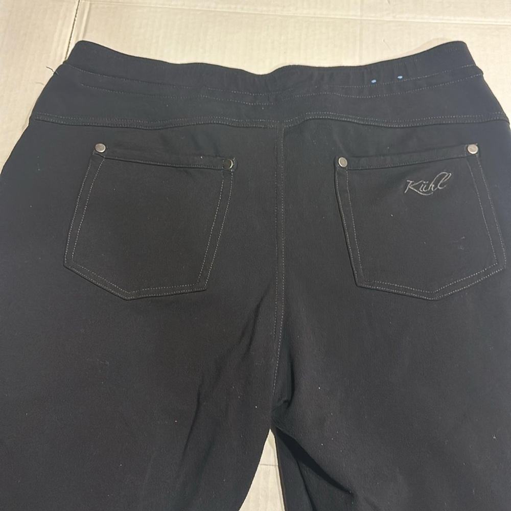 KUHL black straight leg pants with pull strings & front and back pockets unisex - Picture 9 of 13